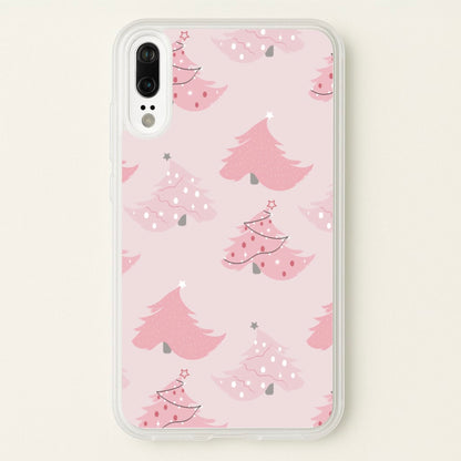 Pink Christmas Tree Pattern  - Christmas Phone Case for Huawei P20