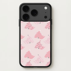 Pink Christmas Tree Pattern Phone Case for iPhone 17 Pro Max