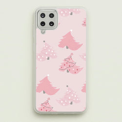 Pink Christmas Tree Pattern  - Christmas Phone Case for Galaxy A12