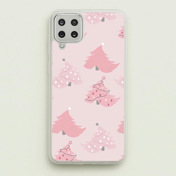 Pink Christmas Tree Pattern  - Christmas Phone Case for Galaxy A12
