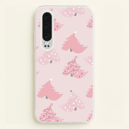 Pink Christmas Tree Pattern  - Christmas Phone Case for Huawei P30