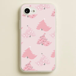 Pink Christmas Tree Pattern  - Christmas Phone Case for iPhone 16e