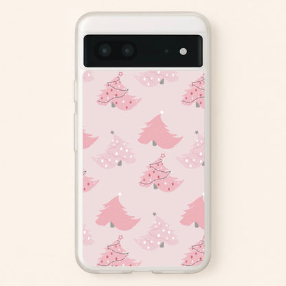 Pink Christmas Tree Pattern  - Christmas Phone Case for Google Pixel 7