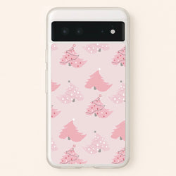 Pink Christmas Tree Pattern  - Christmas Phone Case for Google Pixel 6