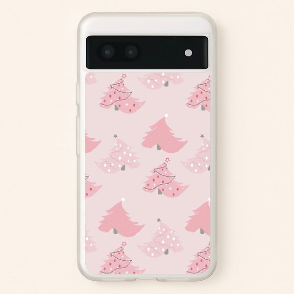 Pink Christmas Tree Pattern  - Christmas Phone Case for Google Pixel 7a