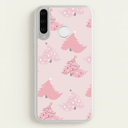 Pink Christmas Tree Pattern  - Christmas Phone Case for Huawei P30 Lite