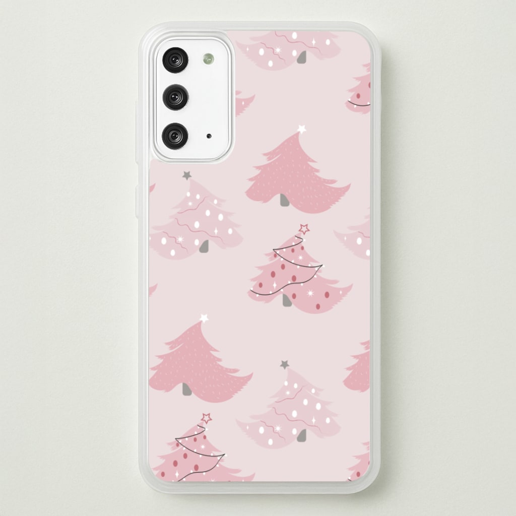 Pink Christmas Tree Pattern  - Christmas Phone Case for Galaxy Note 20