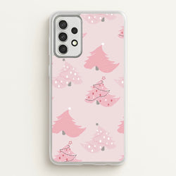 Pink Christmas Tree Pattern  - Christmas Phone Case for Galaxy A52 / A52s