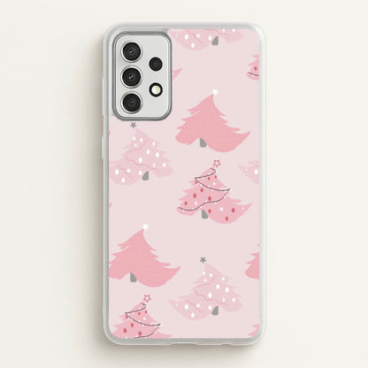Pink Christmas Tree Pattern  - Christmas Phone Case for Galaxy A52 / A52s