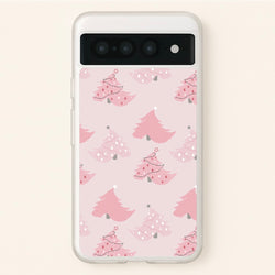 Pink Christmas Tree Pattern  - Christmas Phone Case for Google Pixel 7 Pro
