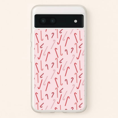 Pink Candycane Christmas Pattern  - Christmas Phone Case for Google Pixel 6a