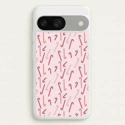 Pink Candycane Christmas Pattern  - Christmas Phone Case for Google Pixel 9 / 9 Pro