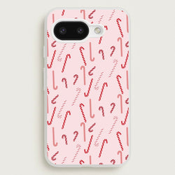 Pink Candycane Christmas Pattern  - Christmas Phone Case for Google Pixel 9a