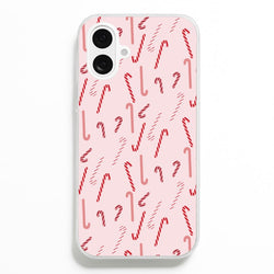 Pink Candycane Christmas Pattern  - Christmas Phone Case for iPhone 16 Plus