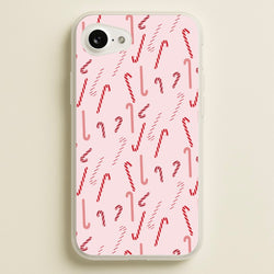 Pink Candycane Christmas Pattern  - Christmas Phone Case for iPhone 16e