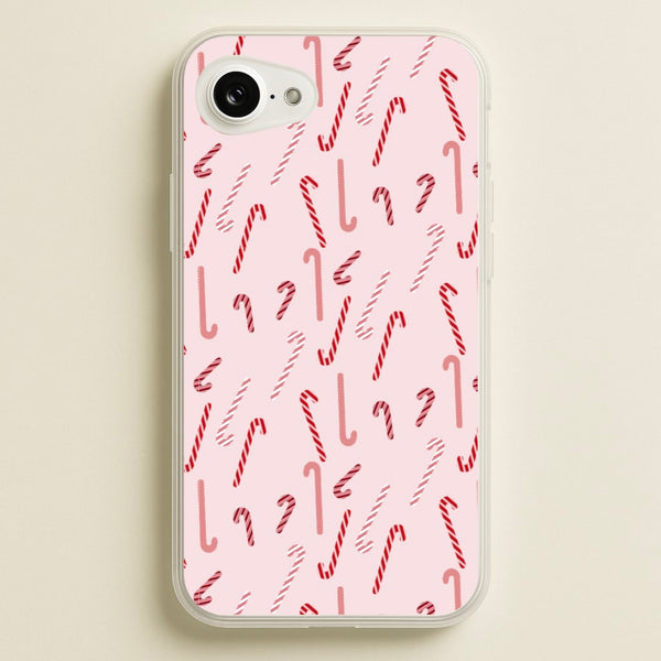 Pink Candycane Christmas Pattern  - Christmas Phone Case for iPhone 16e