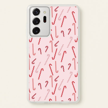 Pink Candycane Christmas Pattern  - Christmas Phone Case for Galaxy Note 20 Ultra