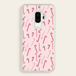 Pink Candycane Christmas Pattern  - Christmas Phone Case for Galaxy S9 Plus
