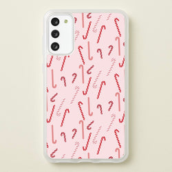 Pink Candycane Christmas Pattern  - Christmas Phone Case for Galaxy S20FE