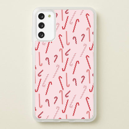 Pink Candycane Christmas Pattern  - Christmas Phone Case for Galaxy S20FE