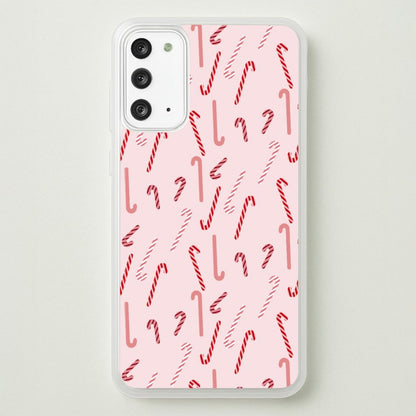 Pink Candycane Christmas Pattern  - Christmas Phone Case for Galaxy Note 20