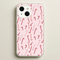 Pink Candycane Christmas Pattern  - Christmas Phone Case for iPhone 15