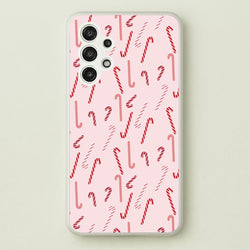Pink Candycane Christmas Pattern  - Christmas Phone Case for Galaxy A13