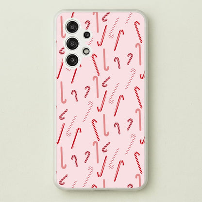 Pink Candycane Christmas Pattern  - Christmas Phone Case for Galaxy A13