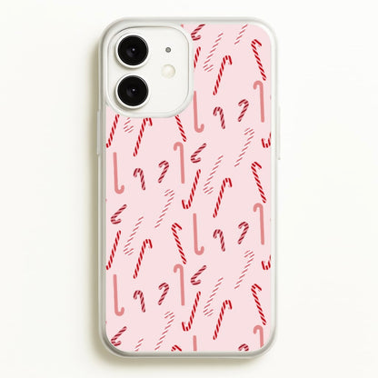 Pink Candycane Christmas Pattern  - Christmas Phone Case for iPhone 11