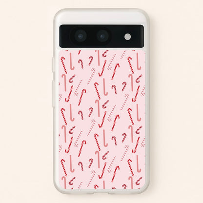 Pink Candycane Christmas Pattern  - Christmas Phone Case for Google Pixel 8a