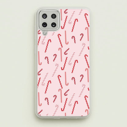 Pink Candycane Christmas Pattern  - Christmas Phone Case for Galaxy A12