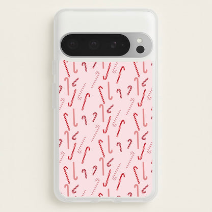Pink Candycane Christmas Pattern  - Christmas Phone Case for Google Pixel 9 Pro XL