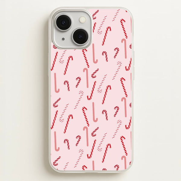 Pink Candycane Christmas Pattern  - Christmas Phone Case for iPhone 13