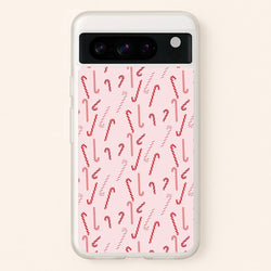 Pink Candycane Christmas Pattern  - Christmas Phone Case for Google Pixel 8 Pro