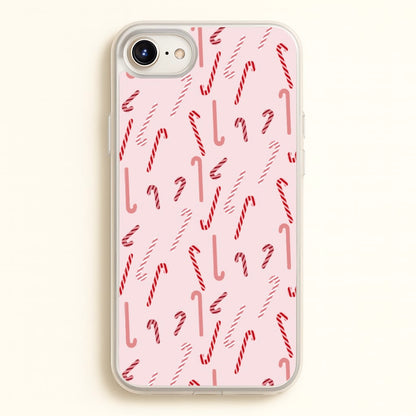 Pink Candycane Christmas Pattern  - Christmas Phone Case for iPhone 6 Plus / 7 Plus / 8 Plus
