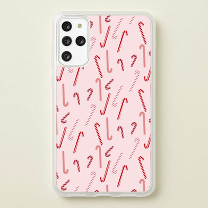 Pink Candycane Christmas Pattern  - Christmas Phone Case for Galaxy S20 Plus
