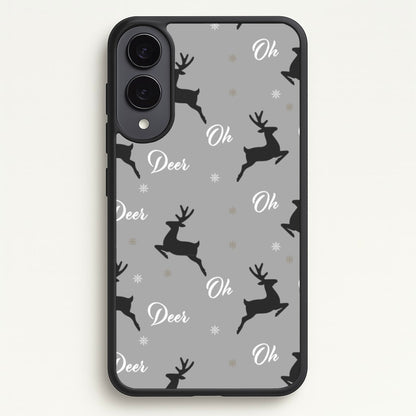 Oh Deer Christmas Pattern  - Christmas Phone Case for Galaxy S25 Edge