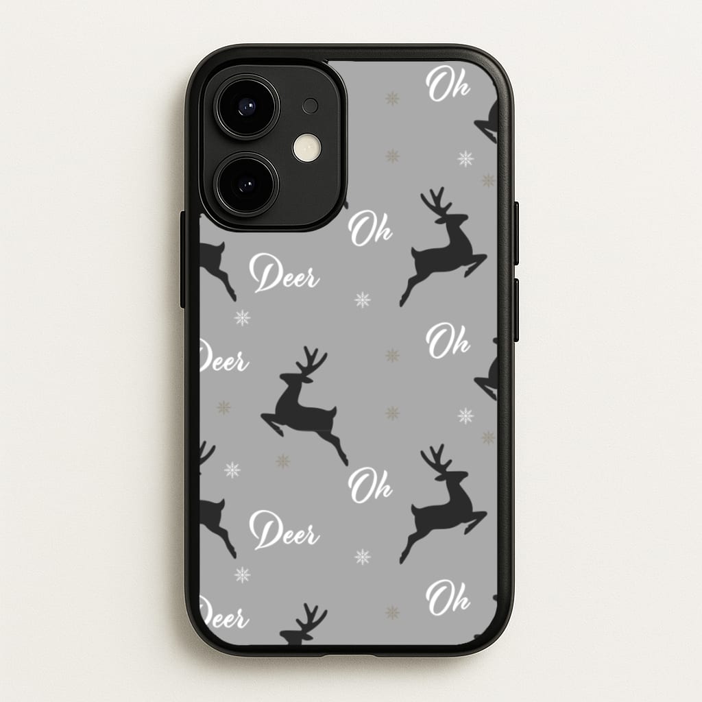 Oh Deer Christmas Pattern  - Christmas Phone Case for iPhone 12 Mini