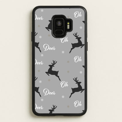 Oh Deer Christmas Pattern  - Christmas Phone Case for Galaxy S9