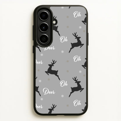 Oh Deer Christmas Pattern  - Christmas Phone Case for Galaxy A56