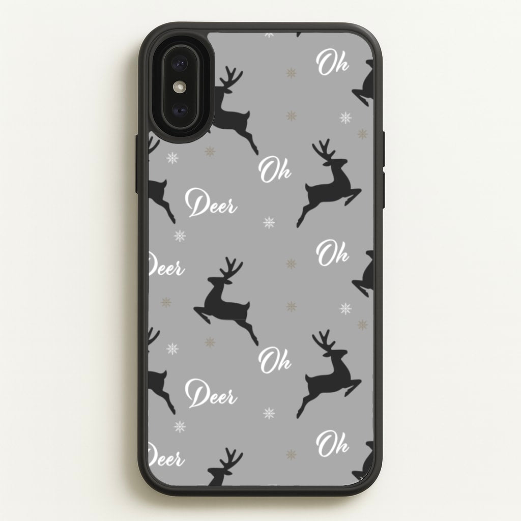 Oh Deer Christmas Pattern  - Christmas Phone Case for iPhone XS Max