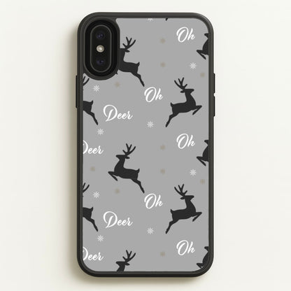 Oh Deer Christmas Pattern  - Christmas Phone Case for iPhone XS Max