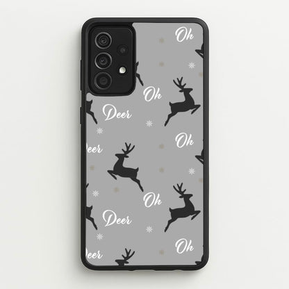 Oh Deer Christmas Pattern  - Christmas Phone Case for Galaxy A52 / A52s