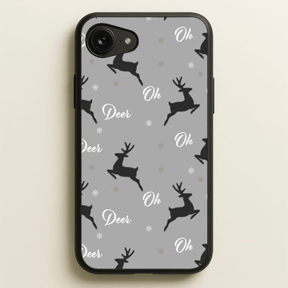 Oh Deer Christmas Pattern  - Christmas Phone Case for iPhone 16e