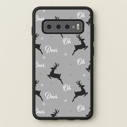Oh Deer Christmas Pattern  - Christmas Phone Case for Galaxy S10