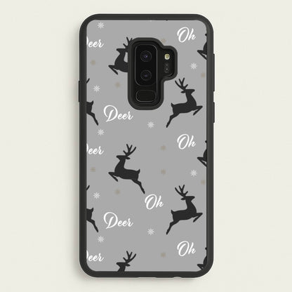 Oh Deer Christmas Pattern  - Christmas Phone Case for Galaxy S9 Plus
