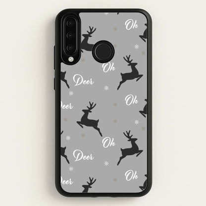 Oh Deer Christmas Pattern  - Christmas Phone Case for Huawei P30 Lite