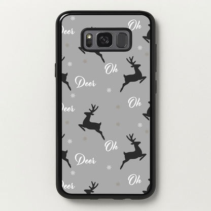 Oh Deer Christmas Pattern  - Christmas Phone Case for Galaxy S8