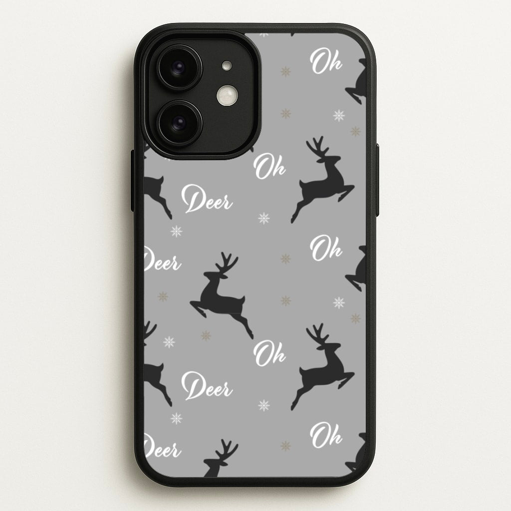Oh Deer Christmas Pattern  - Christmas Phone Case for iPhone 11