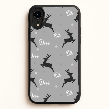 Oh Deer Christmas Pattern  - Christmas Phone Case for iPhone XR